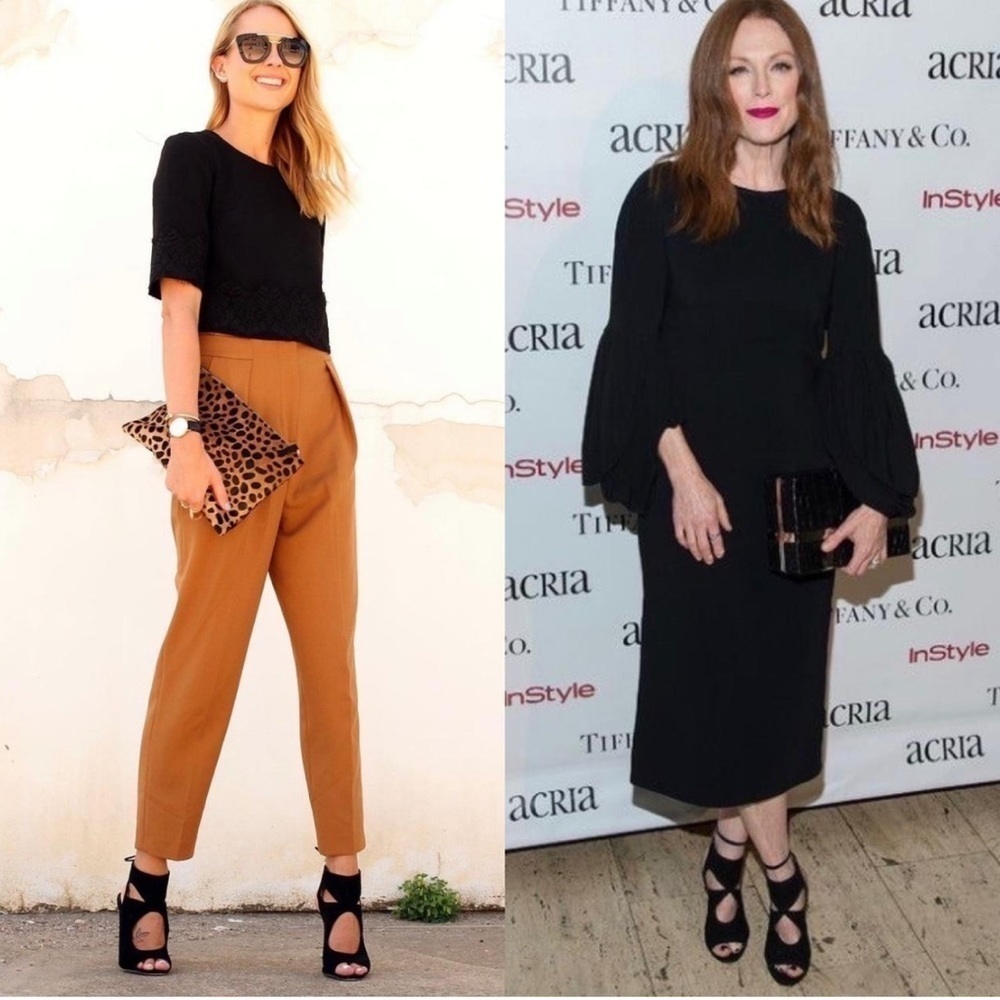 Aquazzura Iman Blue Suede Cutout Wedge Sandals Size 37.5 as seen Julianne Moore - Picture 4 of 13